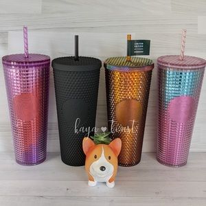 4 Starbucks Studded Tumblers Set